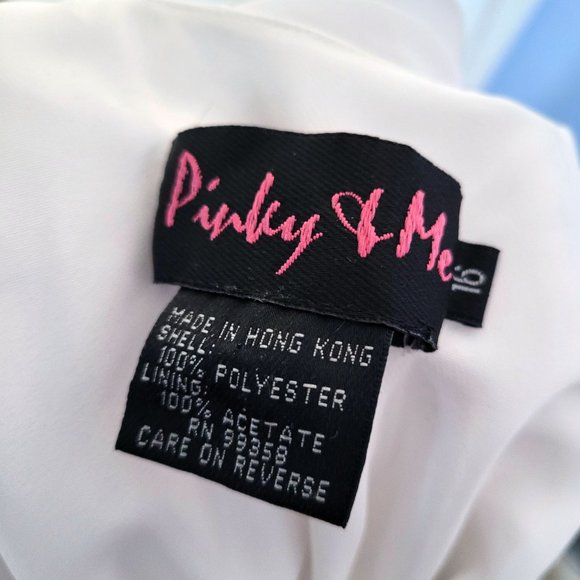 White Gown w/ Rhinestone-Studded Spaghetti Straps - Picture 9 of 9